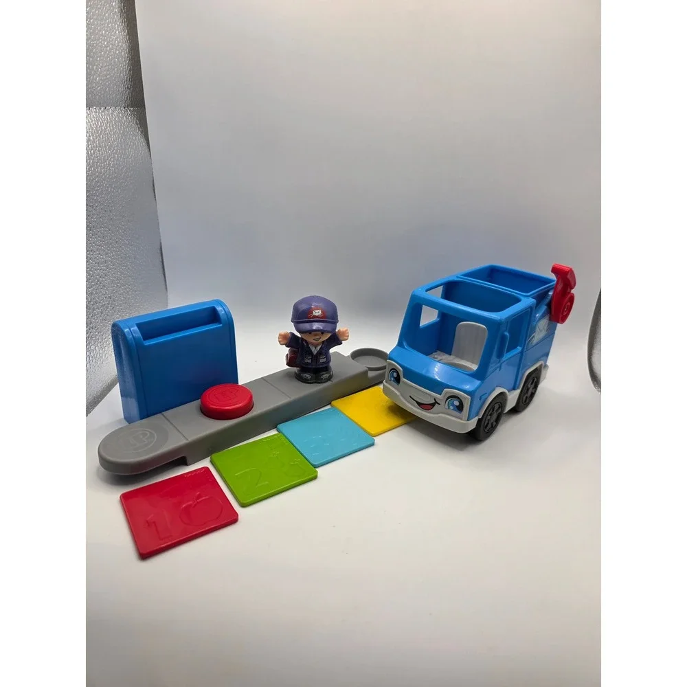 Fisher Price Little People Sending Love Mail Truck Mailbox Carrier 4 Letters Toy
